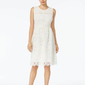 Maison Jules White Lace Sleeveless Midi Dress 6